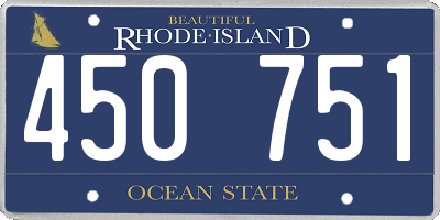 RI license plate 450751