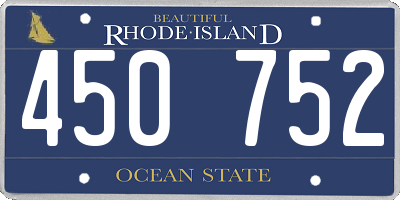 RI license plate 450752