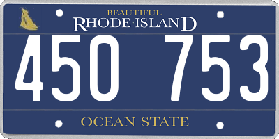 RI license plate 450753