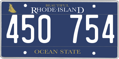 RI license plate 450754