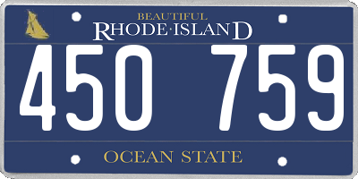 RI license plate 450759
