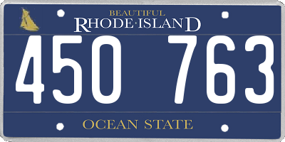 RI license plate 450763