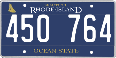 RI license plate 450764