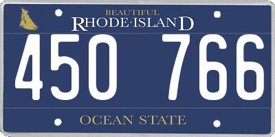 RI license plate 450766