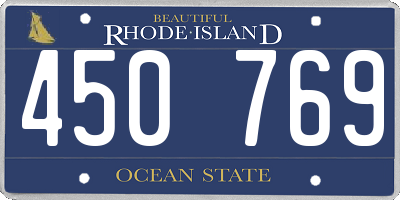 RI license plate 450769