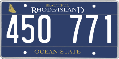 RI license plate 450771