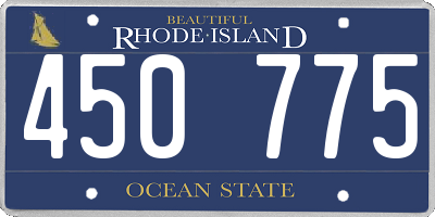 RI license plate 450775