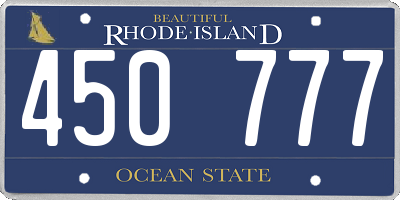 RI license plate 450777
