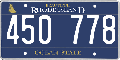 RI license plate 450778