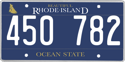 RI license plate 450782