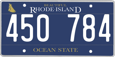 RI license plate 450784