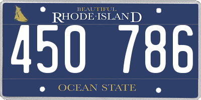 RI license plate 450786