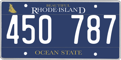 RI license plate 450787