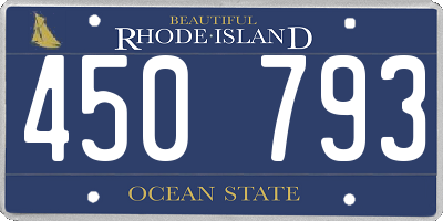 RI license plate 450793