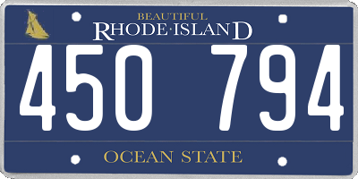 RI license plate 450794