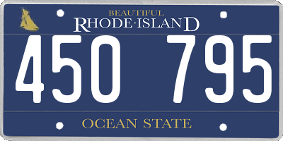 RI license plate 450795