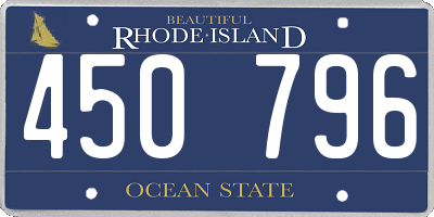 RI license plate 450796