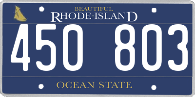 RI license plate 450803
