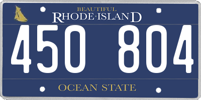 RI license plate 450804