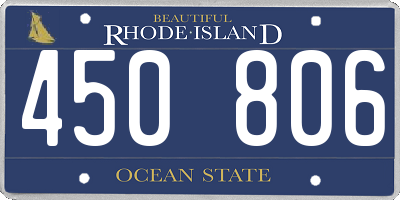 RI license plate 450806