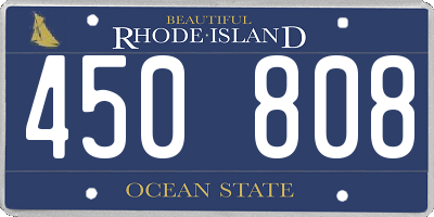 RI license plate 450808