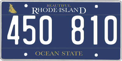 RI license plate 450810