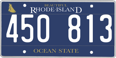RI license plate 450813