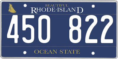 RI license plate 450822