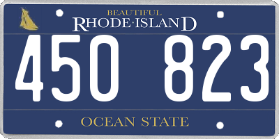 RI license plate 450823