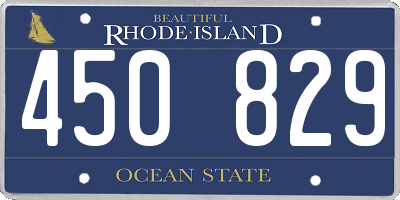 RI license plate 450829