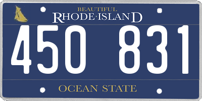 RI license plate 450831