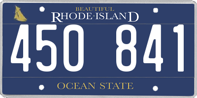 RI license plate 450841