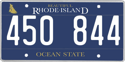 RI license plate 450844