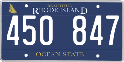 RI license plate 450847