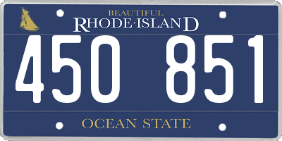 RI license plate 450851