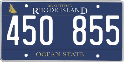 RI license plate 450855