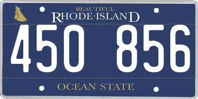 RI license plate 450856