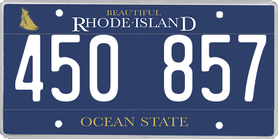 RI license plate 450857