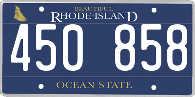 RI license plate 450858