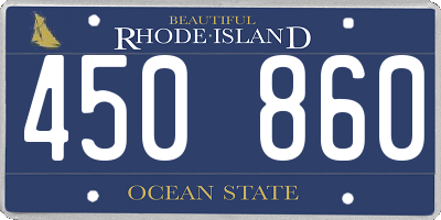 RI license plate 450860