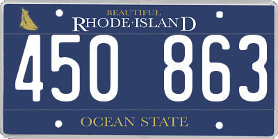 RI license plate 450863