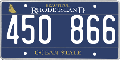 RI license plate 450866