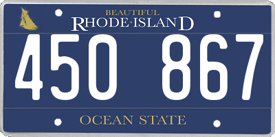 RI license plate 450867