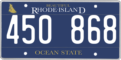 RI license plate 450868