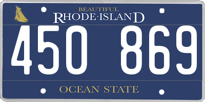 RI license plate 450869