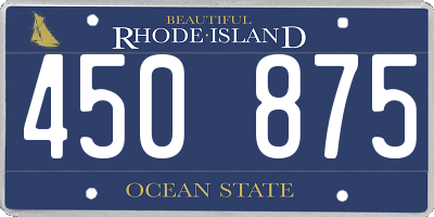 RI license plate 450875
