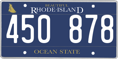 RI license plate 450878