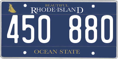 RI license plate 450880