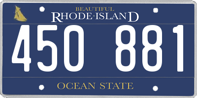 RI license plate 450881