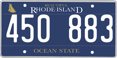 RI license plate 450883